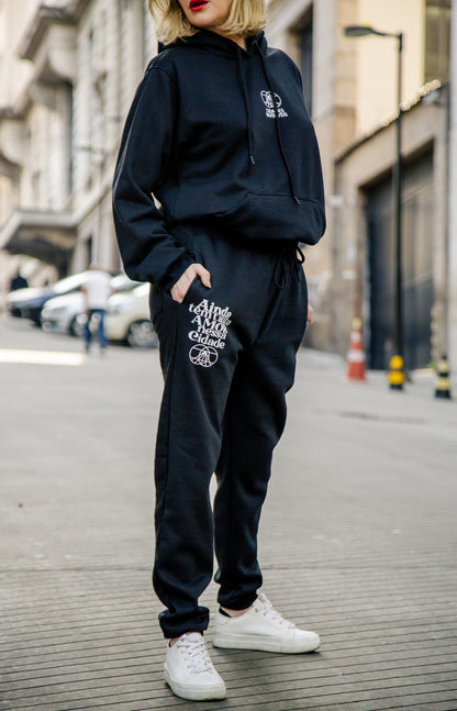 Calça Moletom - Amor Nessa Cidade (Preta)