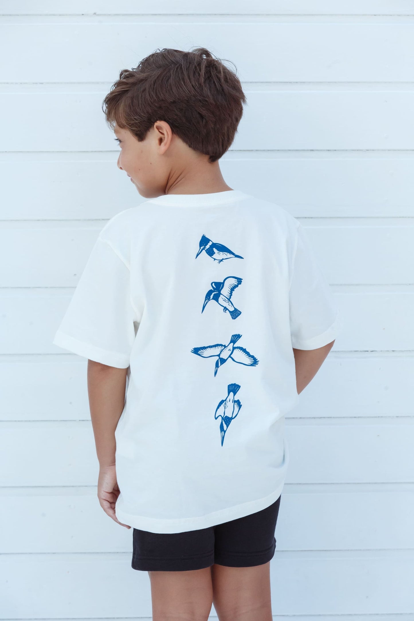 Camiseta Infantil Martim-pescador Off White