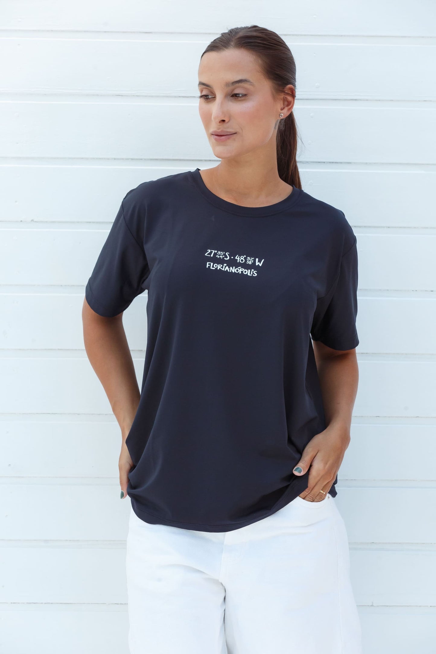 Camiseta Esportiva Preta - Coleção Floripa