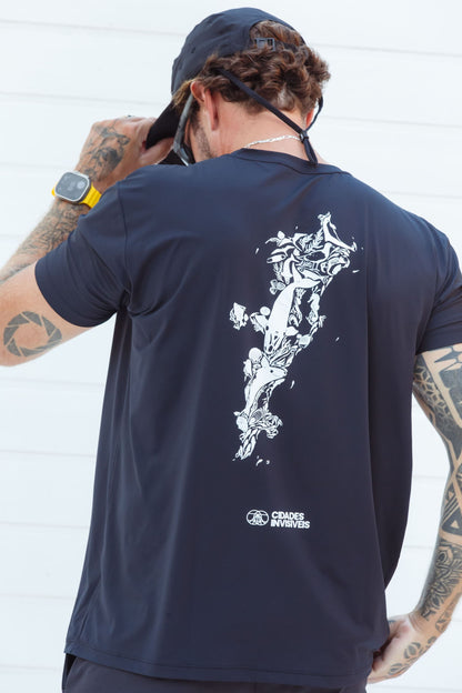 Camiseta Esportiva Preta - Coleção Floripa